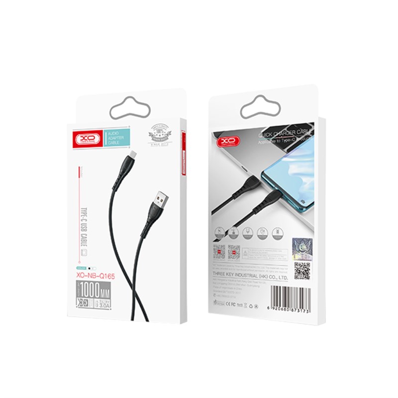 XO NB-Q165 USB-MICRO 3A FAST CHARGING KABLO WHITE