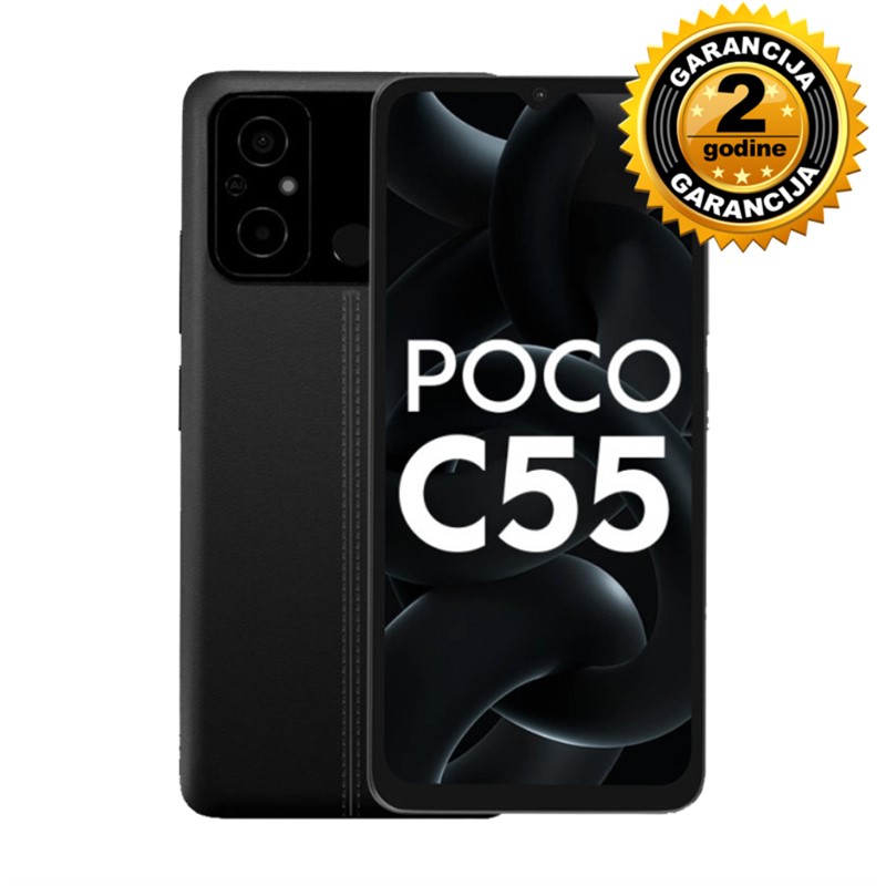 POCO C55 6+128GB POWER BLACK